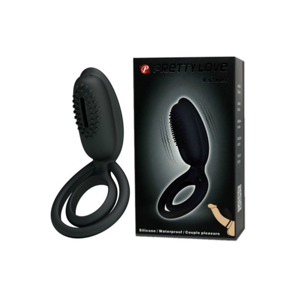 Cockring vibrant en silicone avec stimulateur clitoridien Esther 